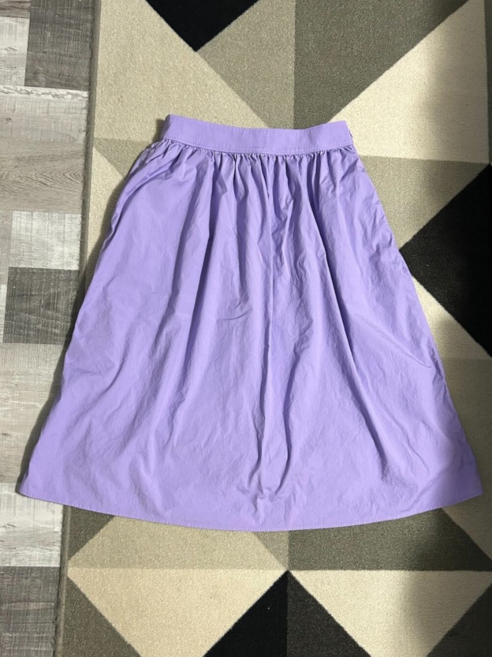 Vineyard Vines Poplin Pleated Midi Skirt Side Zipper Light Purple Women's Size M